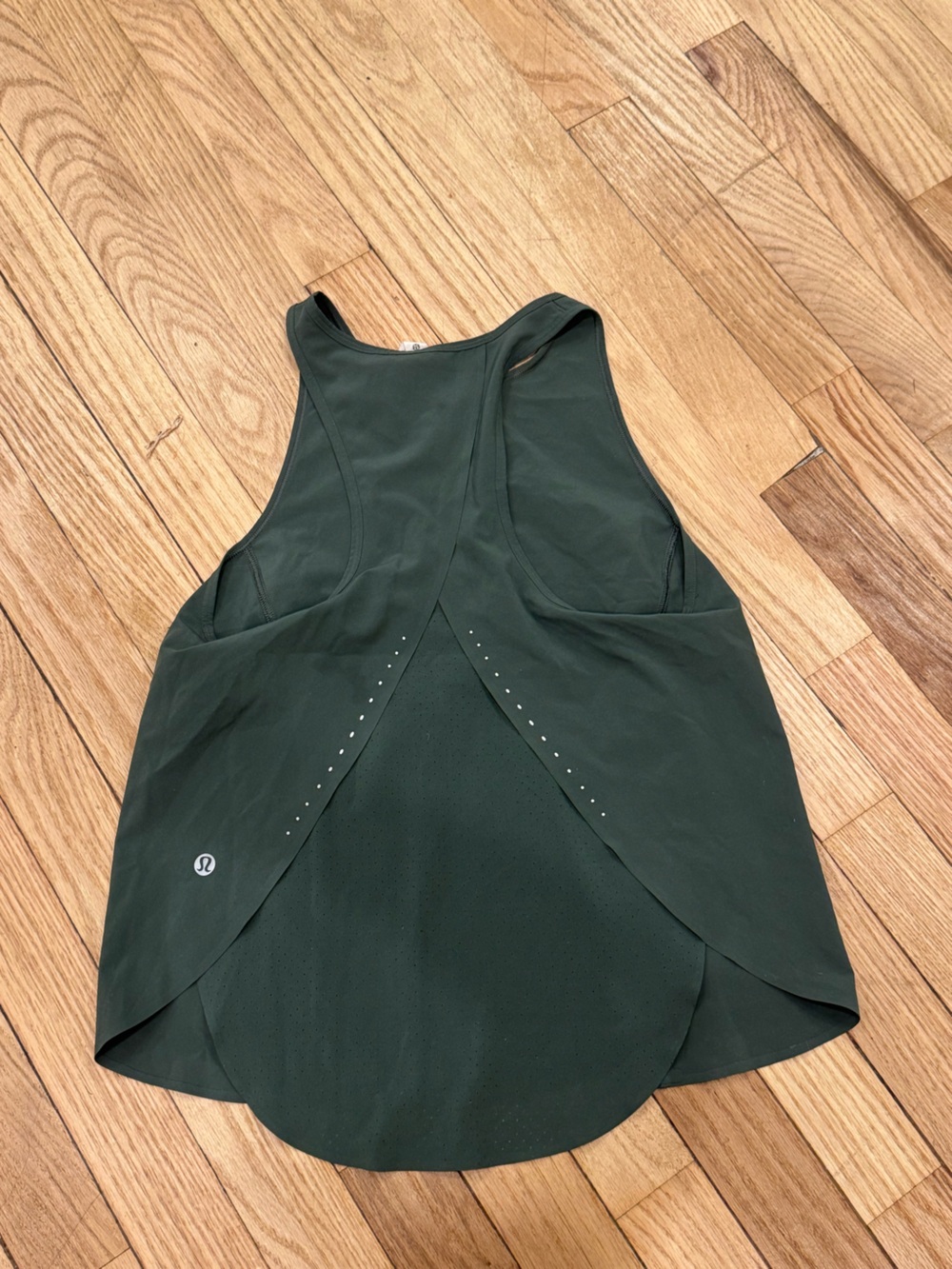 lululemon deep olive green athletic tank top